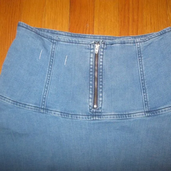 NWT We The Free Highlands Denim Mini Skirt - Picture 4 of 9